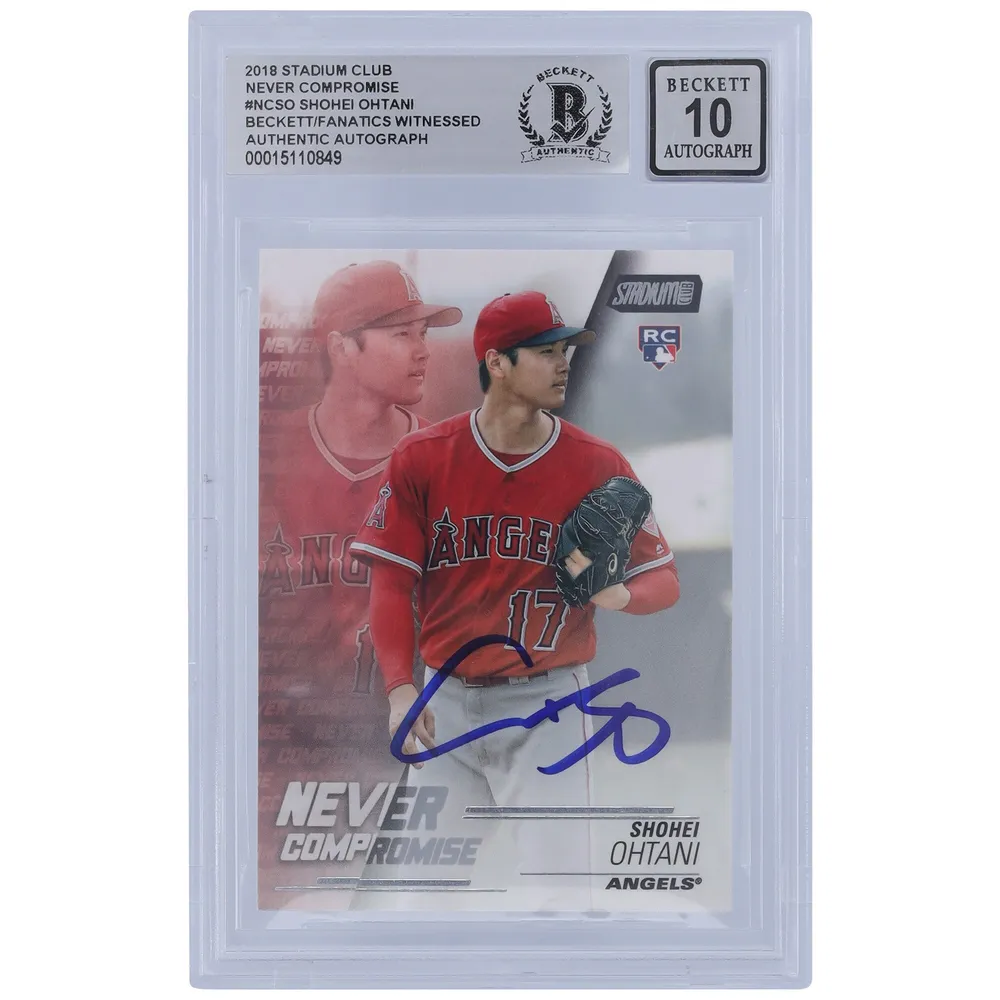 Shohei Ohtani Los Angeles Angels Autographed 2018 Topps Stadium Club Never  Compromise #NC-SO Beckett Fanatics Witnessed Authenticated 10 Rookie Card