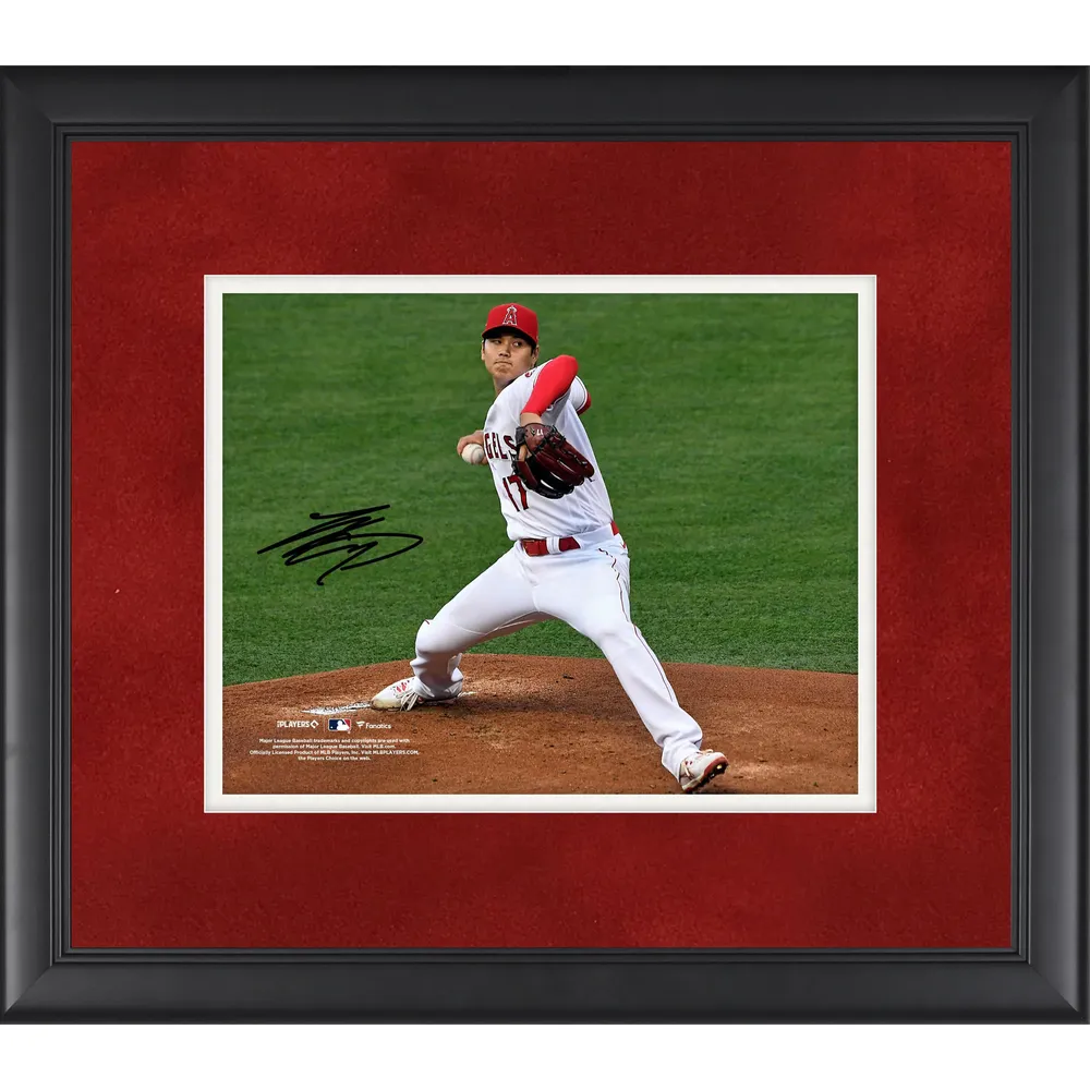 Shohei Ohtani Los Angeles Angels Autographed Deluxe Framed Red