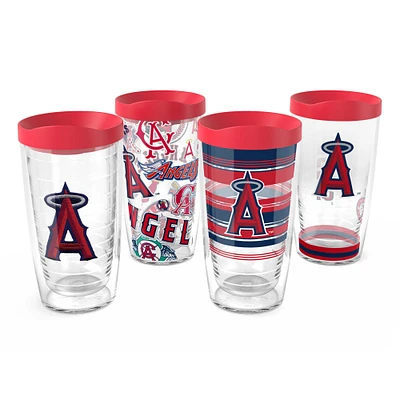 Tervis Los Angeles Angels paquet de quatre 16oz. Ensemble de gobelets classiques