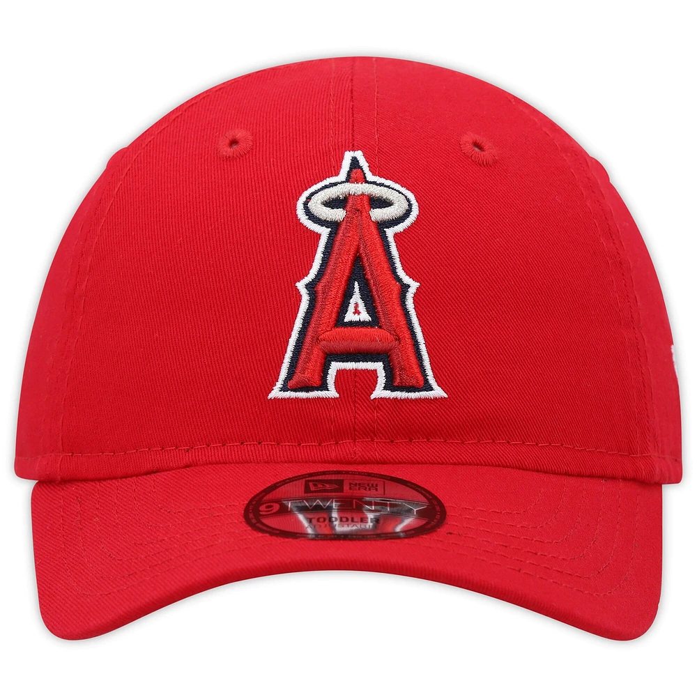 Casquette réglable rouge Los Angeles Angels Team 9TWENTY New Era pour tout-petit