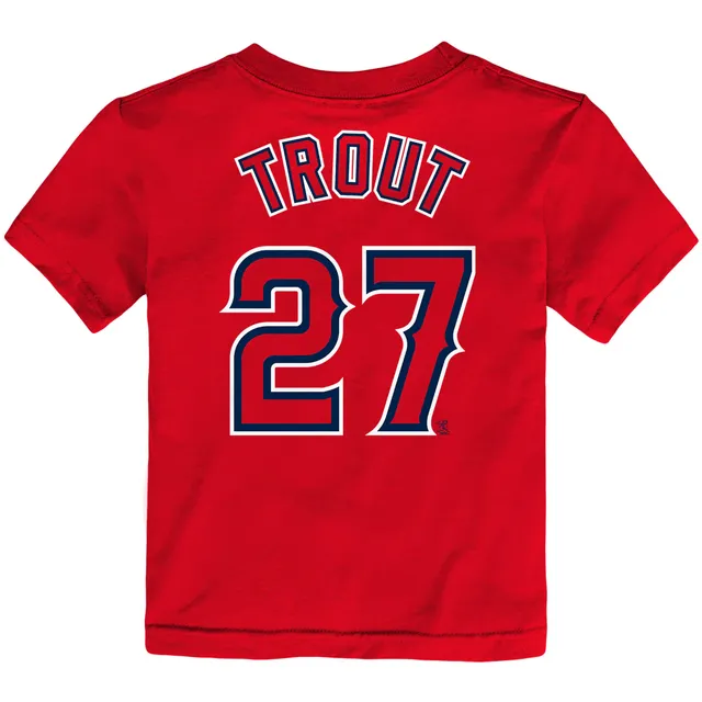 Infant Los Angeles Angels Mike Trout Nike Red Player Name & Number T-Shirt