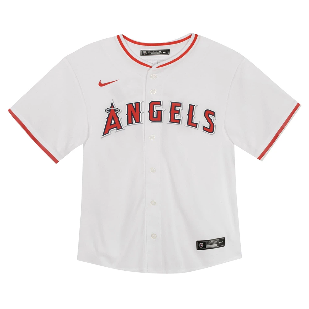 Maillot de match Nike Mike Trout des Los Angeles Angels pour tout-petit, blanc