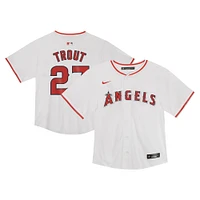 Maillot de match Nike Mike Trout des Los Angeles Angels pour tout-petit, blanc