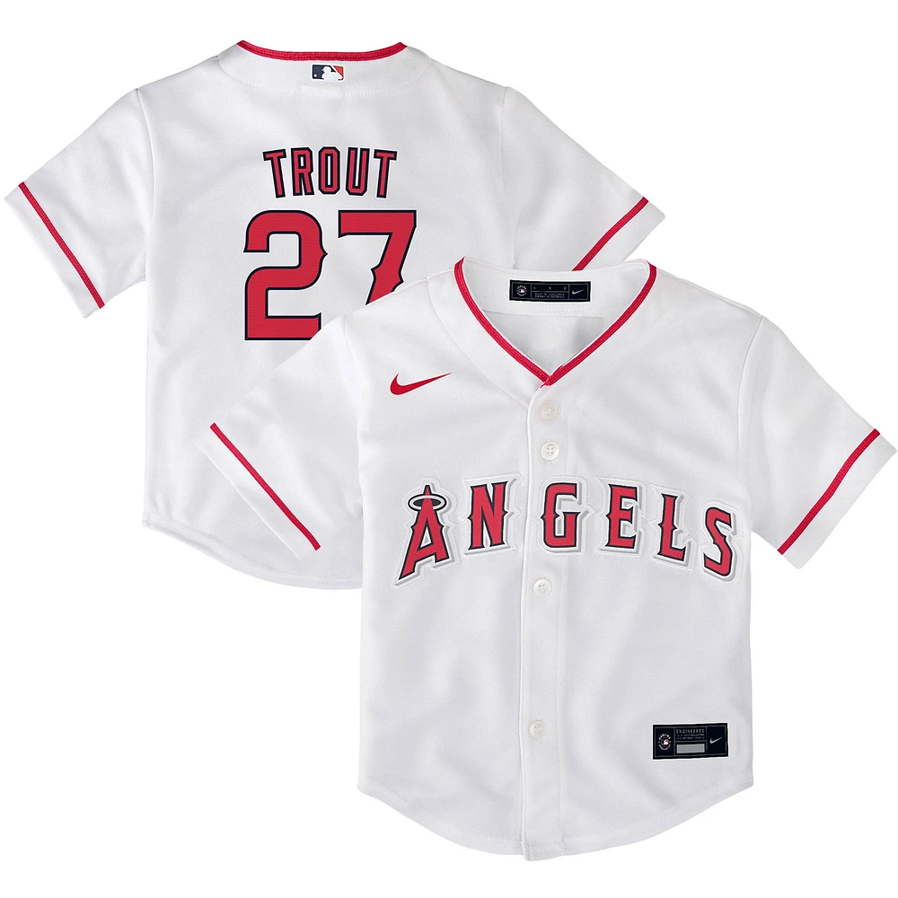 Enfant Nike Mike Trout Blanc Los Angeles Angels Home Replica Player Jersey