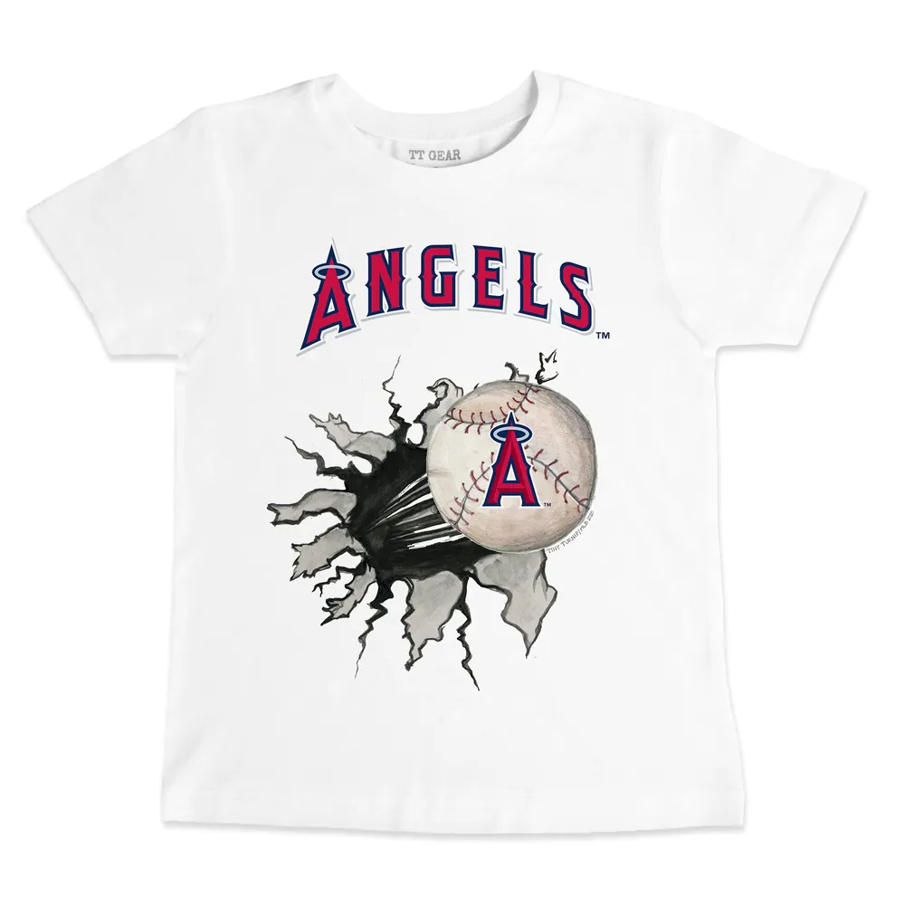 Lids Los Angeles Angels Tiny Turnip Toddler Baseball Tear T-Shirt - White