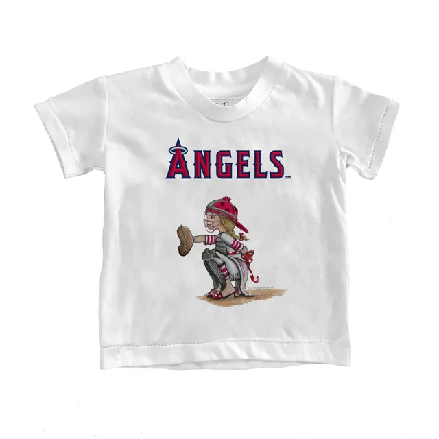 Lids Los Angeles Dodgers Tiny Turnip Girls Youth Kate the Catcher Fringe T- Shirt - White