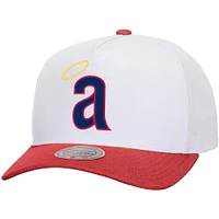 Unisex Mitchell & Ness  White Los Angeles Angels Basic Coop Pro Adjustable Hat
