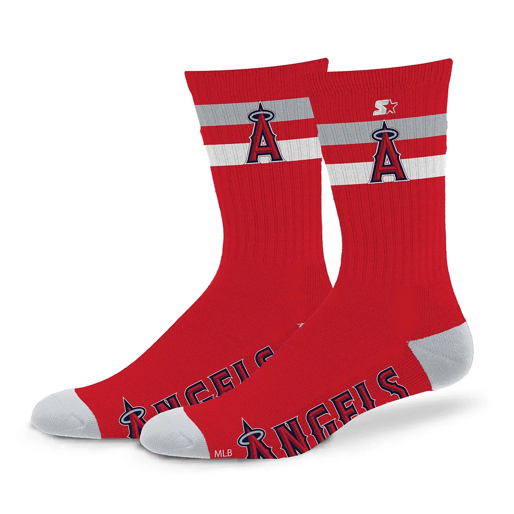 Chaussettes unisexes Starter Los Angeles Angels Team Color à deux bandes