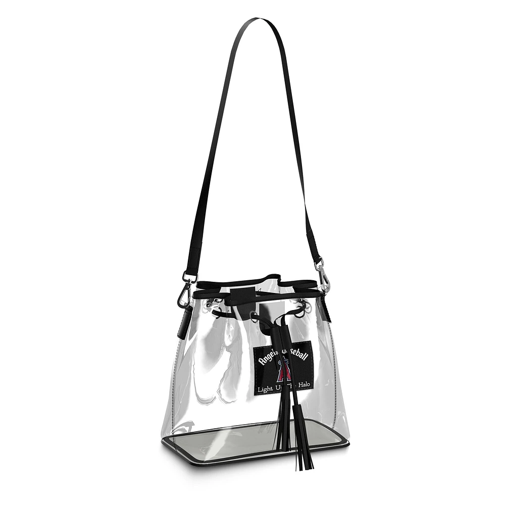 WEAR by Erin Andrews Los Angeles Angels Clear Stadium Bucket Purse