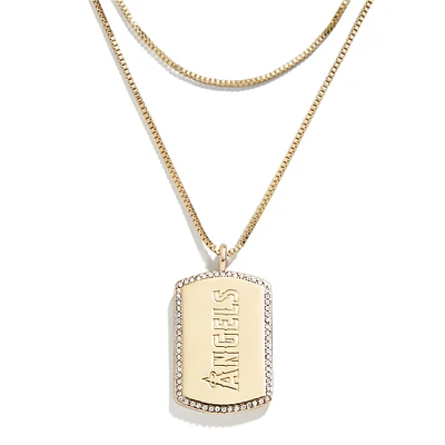 WEAR by Erin Andrews x Baublebar Los Angeles Angels Dog Tag Collier