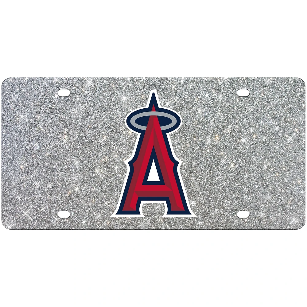 WinCraft Los Angeles Angels Plaque d'immatriculation en acrylique à paillettes