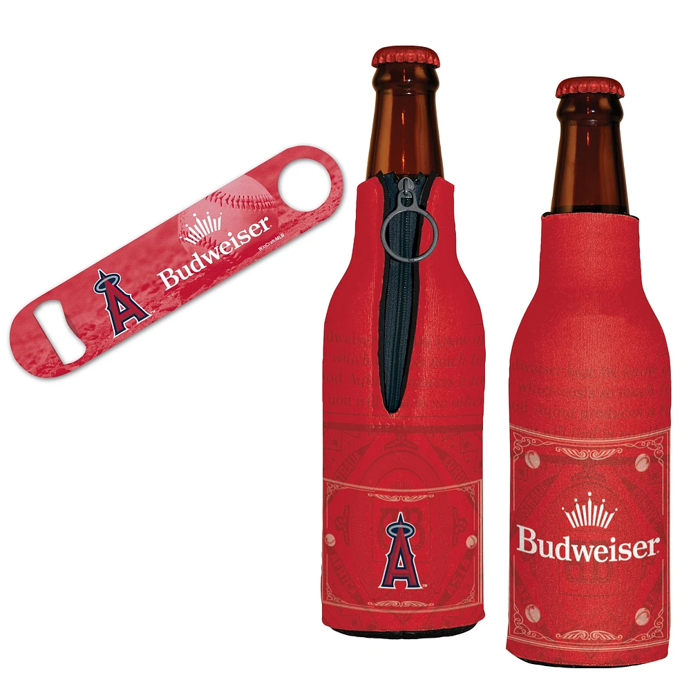 WinCraft Los Angeles Angels MLB x Budweiser Ouvre-bouteille et 2 refroidisseurs de bouteilles