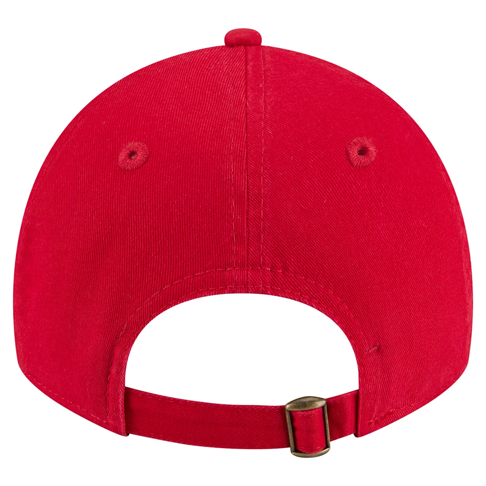 Casquette ajustable New Era rouge Los Angeles Angels Preppy Team 9TWENTY pour femme
