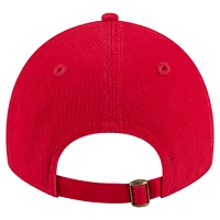Casquette ajustable New Era rouge Los Angeles Angels Preppy Team 9TWENTY pour femme