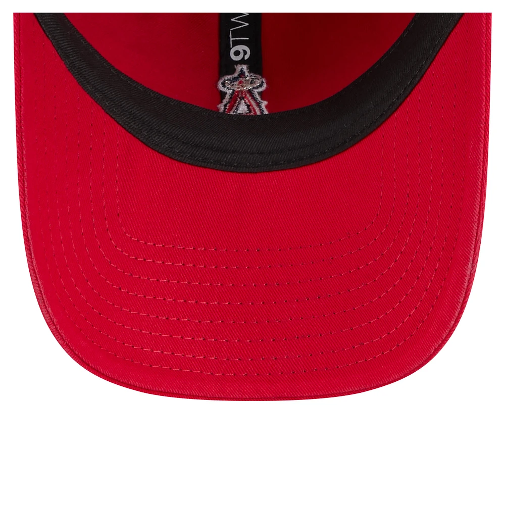 Casquette ajustable New Era rouge Los Angeles Angels Preppy Team 9TWENTY pour femme