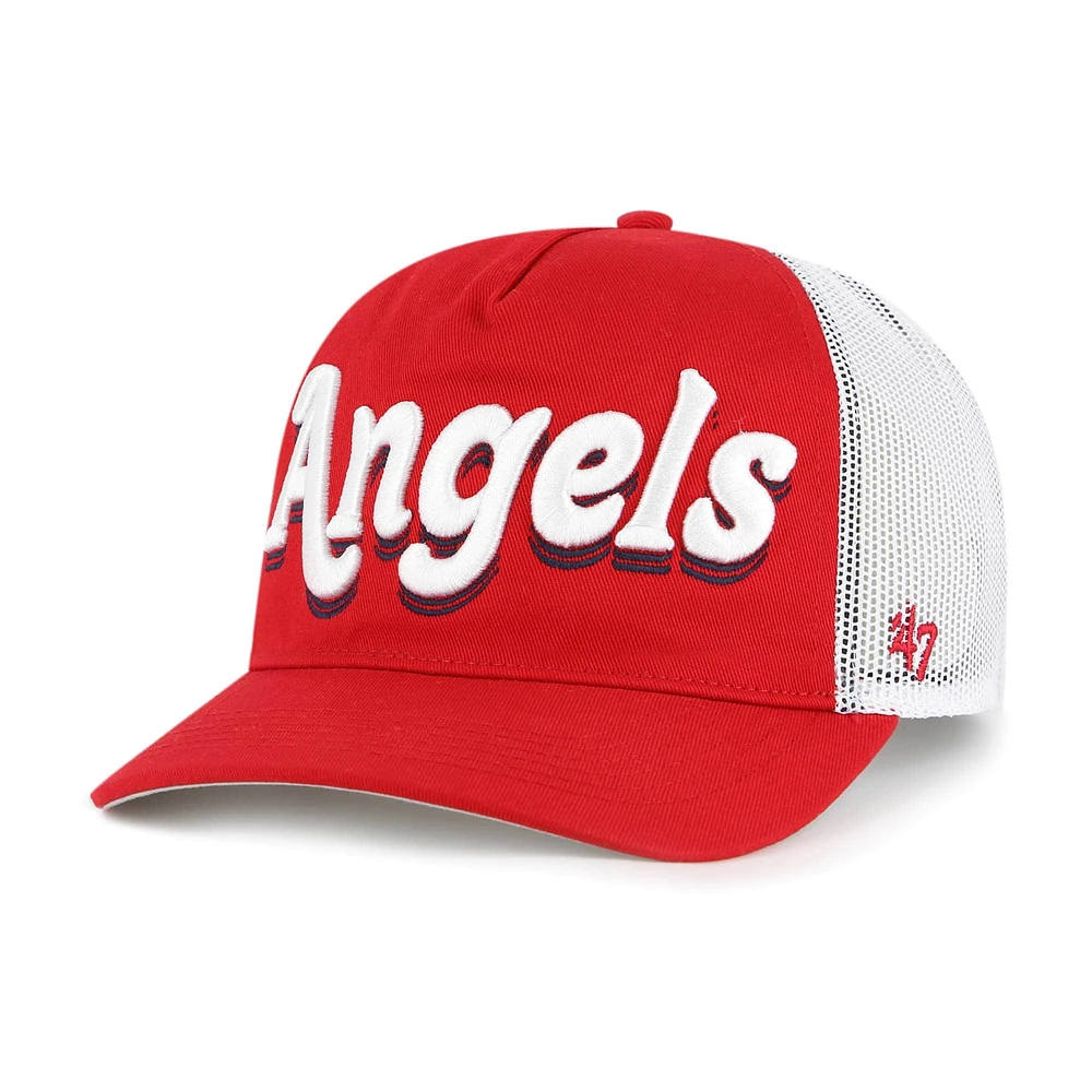 Casquette ajustable Biloxi Hitch rouge '47 pour femme des Los Angeles Angels