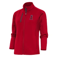 Women's Antigua Red Los Angeles Angels Logo Generation Full-Zip Jacket