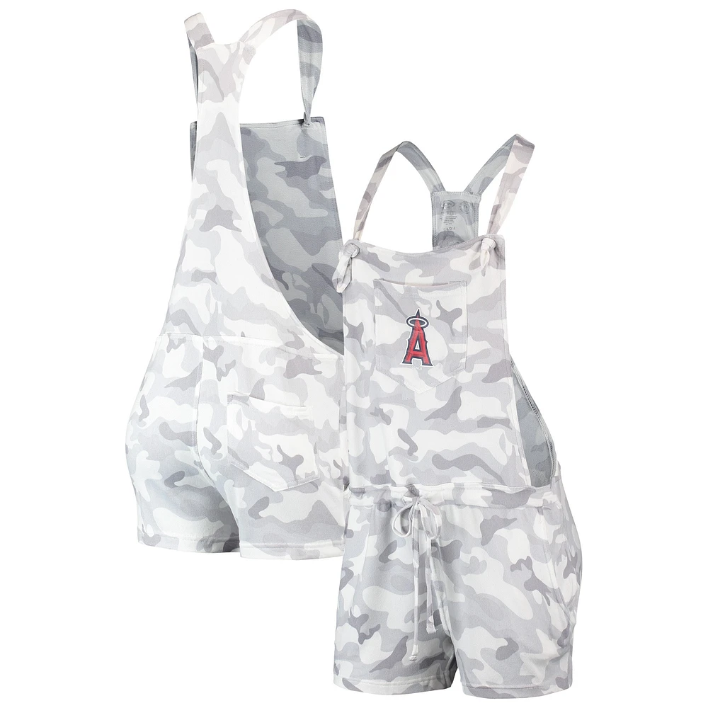 Salopette barboteuse camouflage Concepts Sport grise des Los Angeles Angels pour femmes