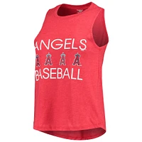 Concepts Sport Ensemble de nuit avec débardeur et pantalon Los Angeles Angels Meter Muscle bleu marine/rouge pour femme