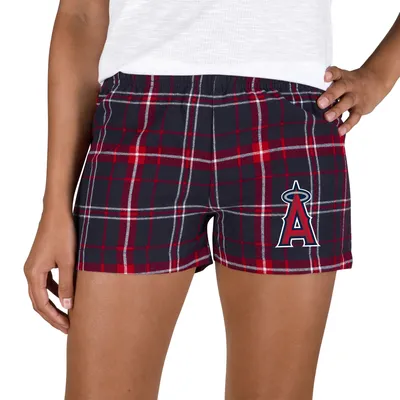 Los Angeles Angels Concepts Sport Women's Ultimate Flannel Shorts - Navy/Red