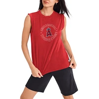 Débardeur DKNY Sport Los Angeles Angels Madison tri-mélange rouge pour femme