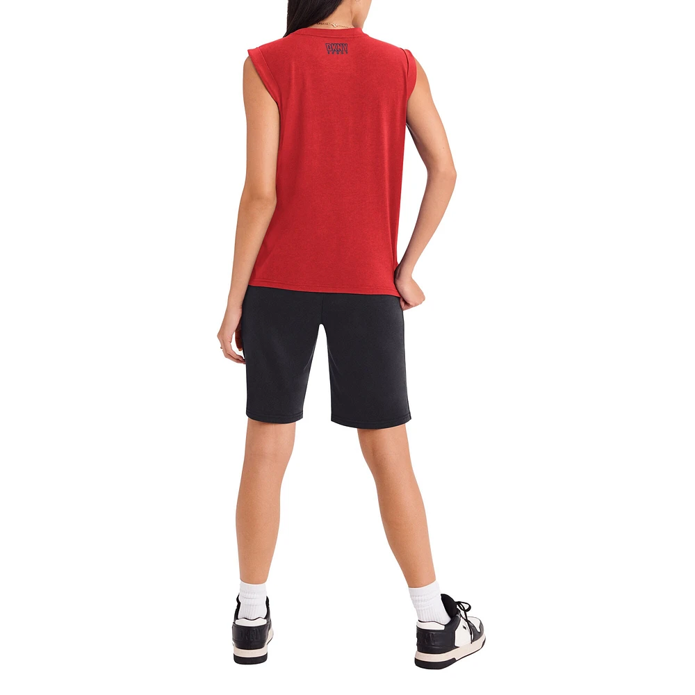 Débardeur DKNY Sport Los Angeles Angels Madison tri-mélange rouge pour femme