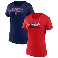 Pack combiné de t-shirts Fanatics Los Angeles Angels Risk pour femmes