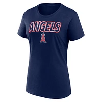 T-shirt Fanatics bleu marine pour femme Los Angeles Angels Risk