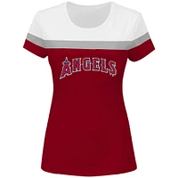 Women's Fanatics Shohei Ohtani Red Los Angeles Angels Plus Player Split Body T-Shirt