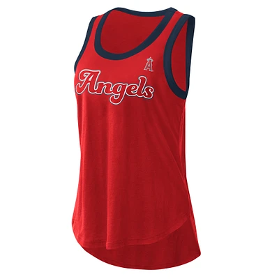 Débardeur Los Angeles Angels Clubhouse G-III 4Her by Carl Banks rouge pour femme