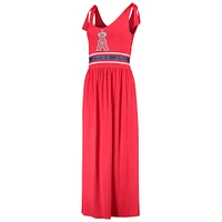 Women's G-III 4Her by Carl Banks Red Los Angeles Angels Game Over Maxi Dress