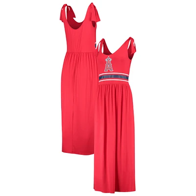 Women's G-III 4Her by Carl Banks Red Los Angeles Angels Game Over Maxi Dress