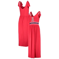 Women's G-III 4Her by Carl Banks Red Los Angeles Angels Game Over Maxi Dress