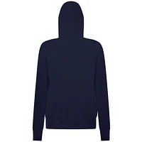 Women's Levelwear Navy Los Angeles Angels  Adorn Throwback Spellout Pullover Hoodie