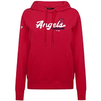 Women's Levelwear Red Los Angeles Angels Accolade Adorn Monument Pullover Hoodie