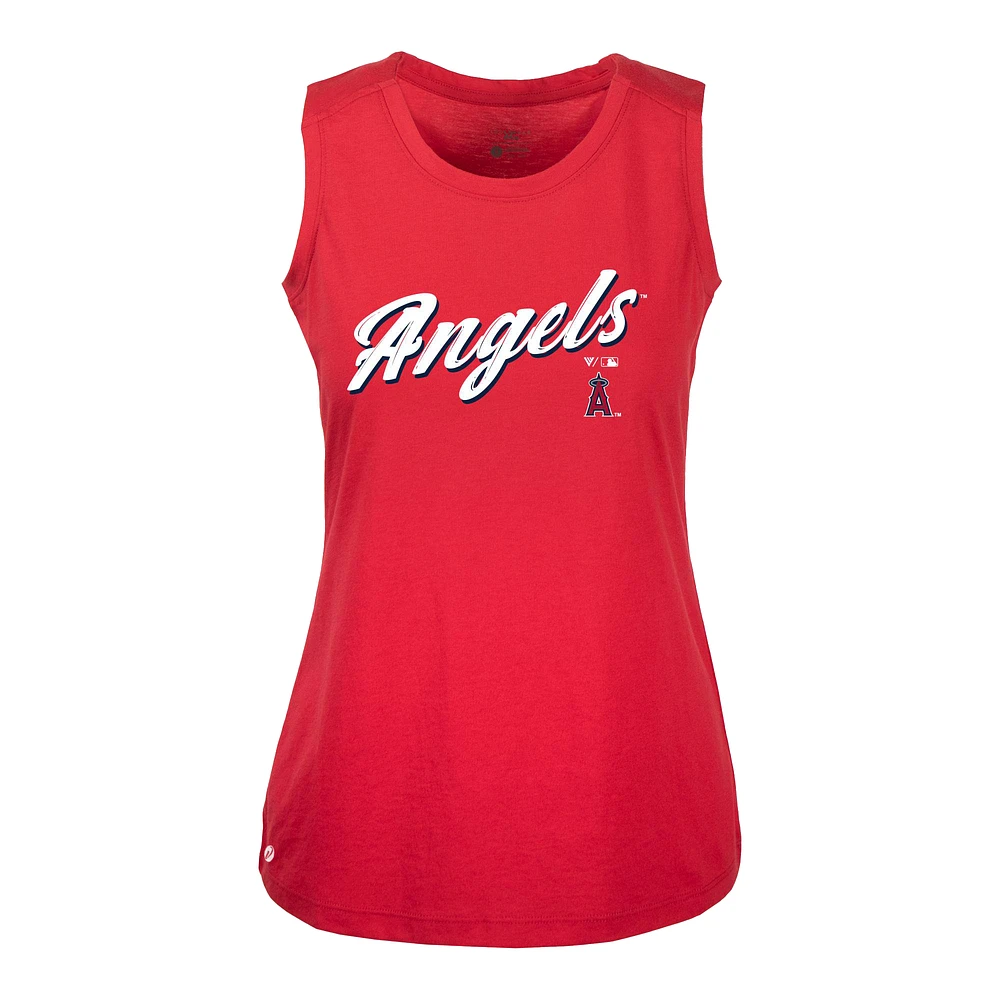 Women's Levelwear Red Los Angeles Angels Accolade Macy Prospect Tank Top