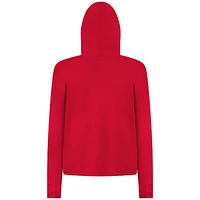 Women's Levelwear Red Los Angeles Angels Accolade Sweet Express Cropped Tri-Blend Pullover Hoodie