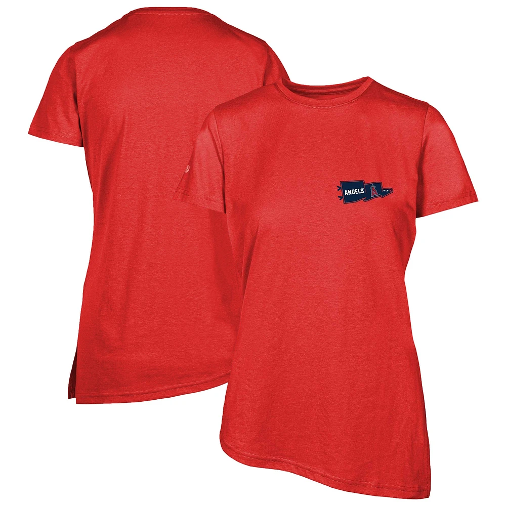 Women's Levelwear Red Los Angeles Angels Birch Rafters T-Shirt
