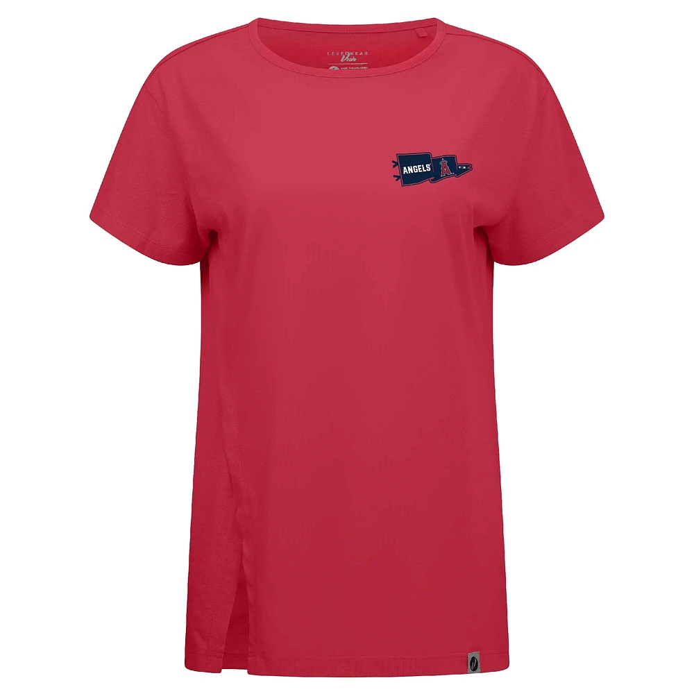 Women's Levelwear Red Los Angeles Angels Influx Rafters T-Shirt