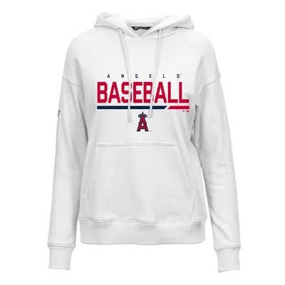 Los Angeles Angels Levelwear Women's Adorn Fleece Pullover Hoodie - White