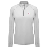Women's Levelwear White Los Angeles Angels Kinetic Insignia 2.0 Raglan Quarter-Zip Top