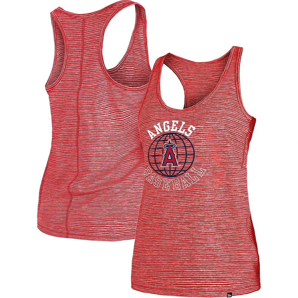 Women's New Era Red Los Angeles Angels Active Racerback Tank Top