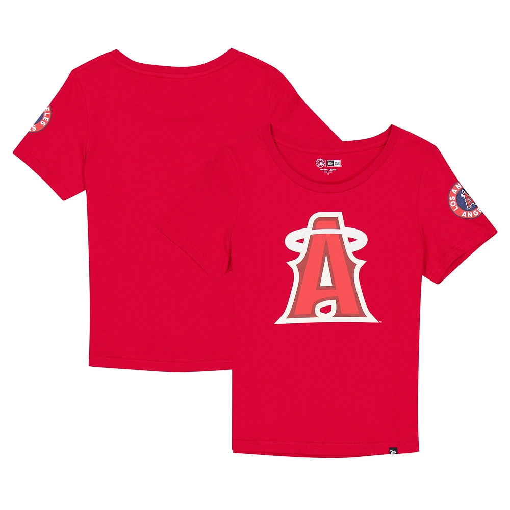 T-shirt rouge Los Angeles Angels City Connect New Era pour femme