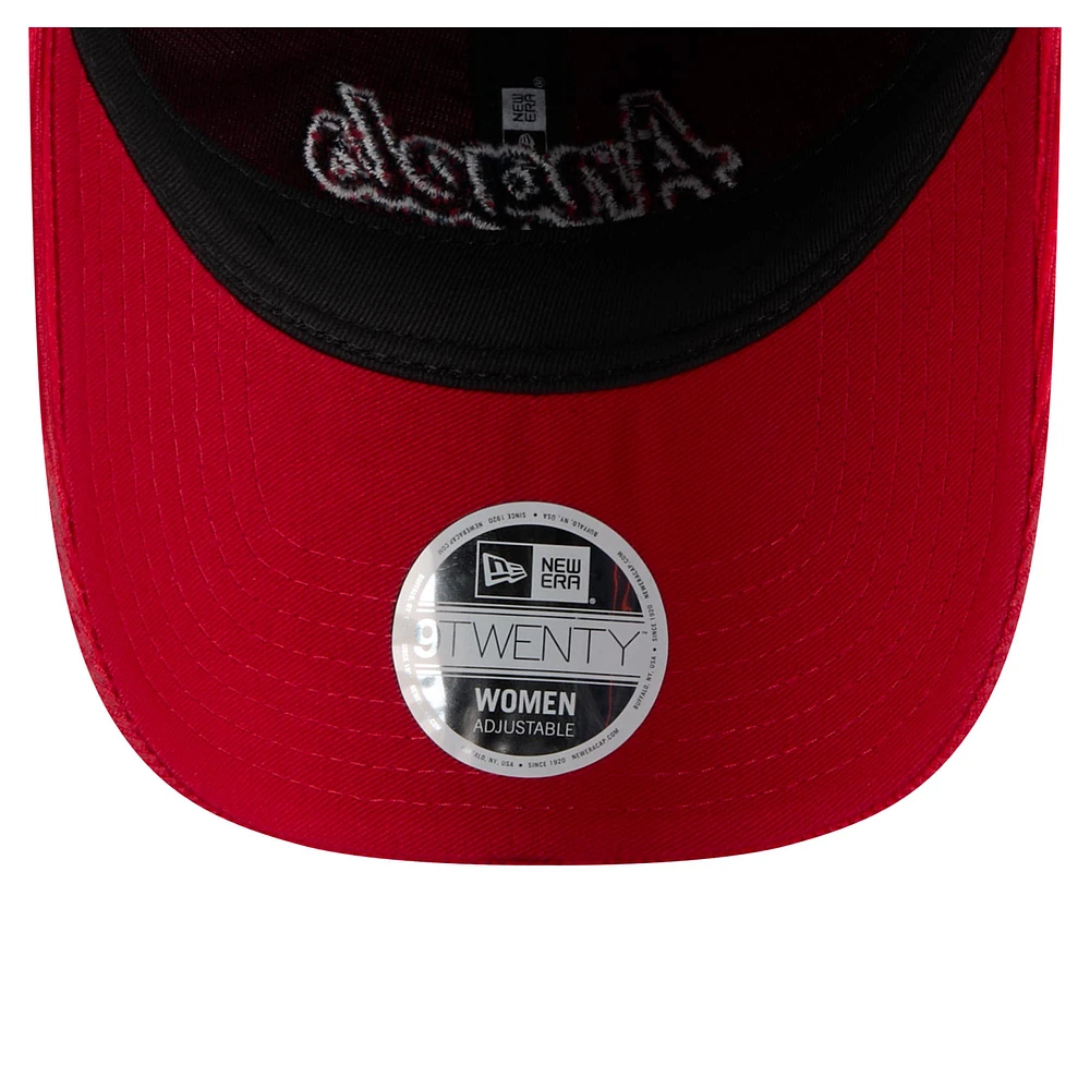 Women's New Era Red Los Angeles Angels Corduroy 9TWENTY Adjustable Hat