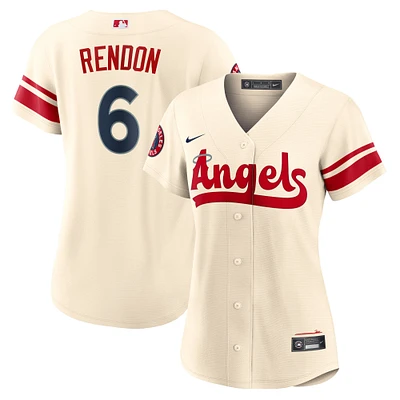 Maillot de joueur réplique Nike Anthony Rendon crème des Los Angeles Angels City Connect pour femme