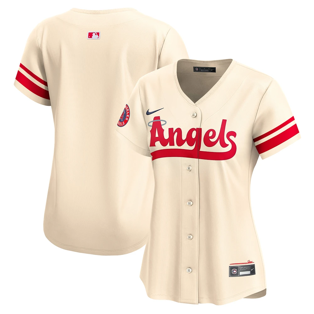 Women's Nike  Cream Los Angeles Angels City Connect Limited Jersey