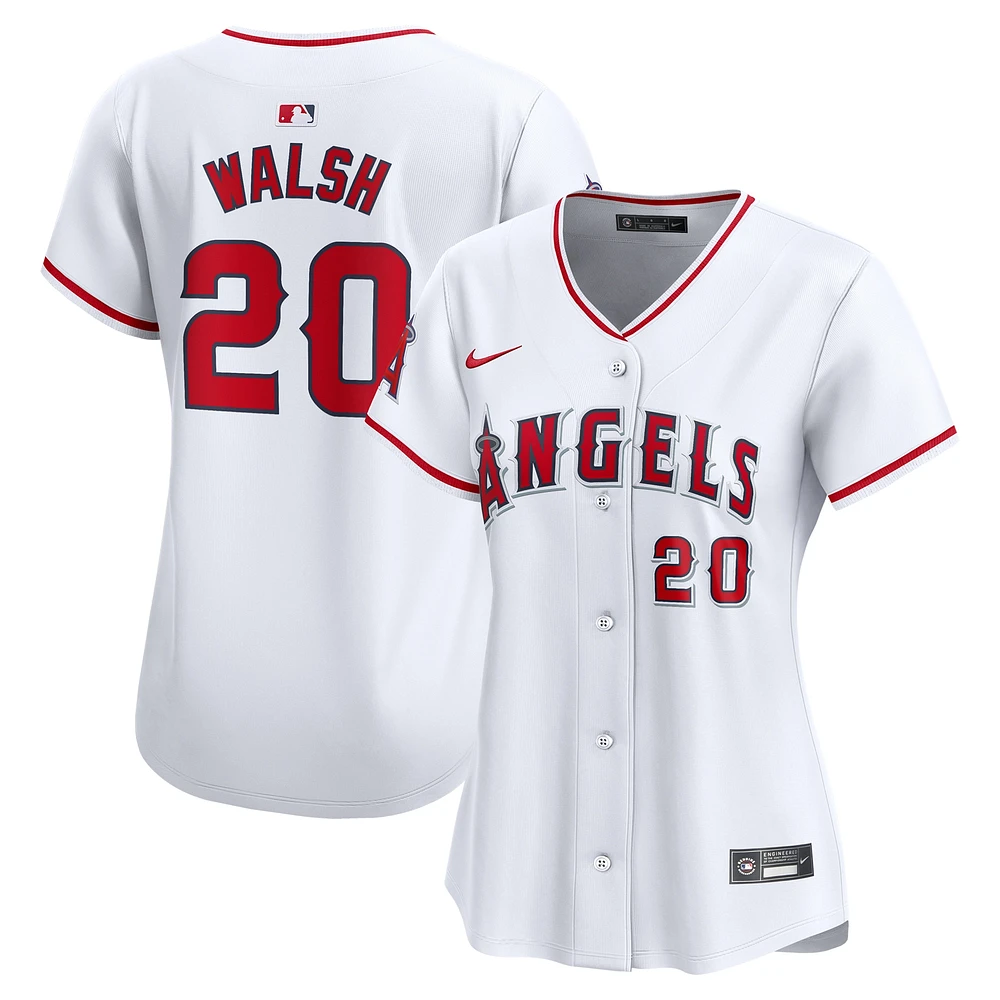 Maillot de joueur Nike Jared Walsh blanc Los Angeles Angels Home Limited pour femme