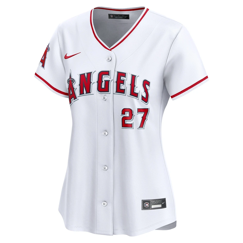 Women's Nike Mike Trout White Los Angeles Angels Home Limited Player Jersey