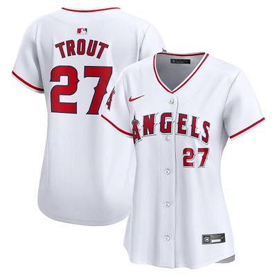 Maillot Nike Mike Trout pour femme, blanc, Los Angeles Angels Home Limited Player