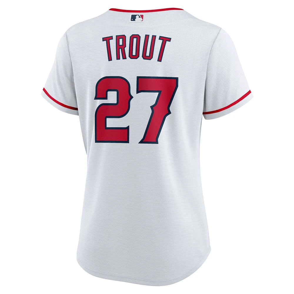 Maillot Los Angeles Angels Nike Mike Trout Home Replica Player pour Femme Blanc